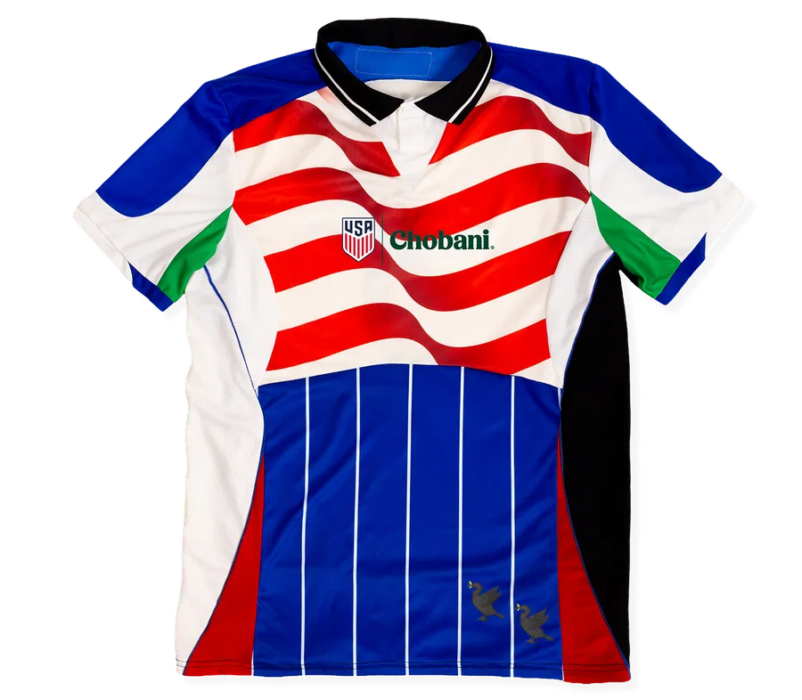 Chobani × USSF jersey front — Antonee Robinson